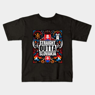 Straight Outta Slovakia Kids T-Shirt